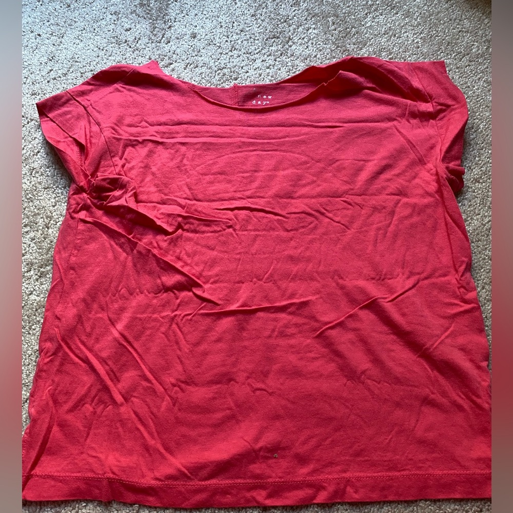 a new day Red Short Sleeve Tee